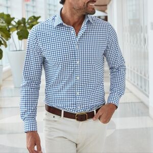 Collars & Co. Apex Performance Men's XL Long Sleeve Dress Shirt Semi Spread New.